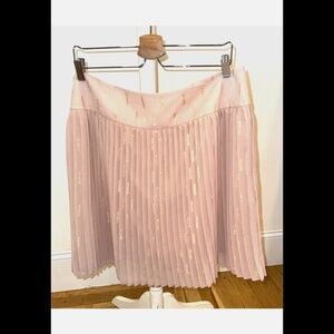 ANN TAYLOR LOFT PINK SALMON PLEATED SHORT SKIRT SIZE 16